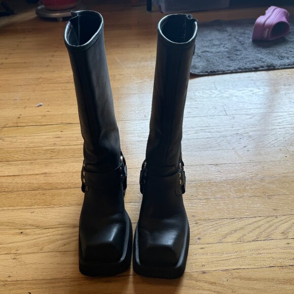 Corrupt Platform Moto Boot Square Toe - Picture 6 of 9